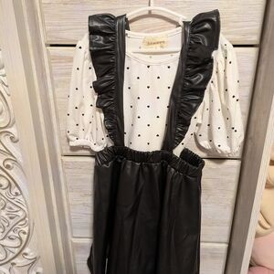 Black and White Kids Casual Dress